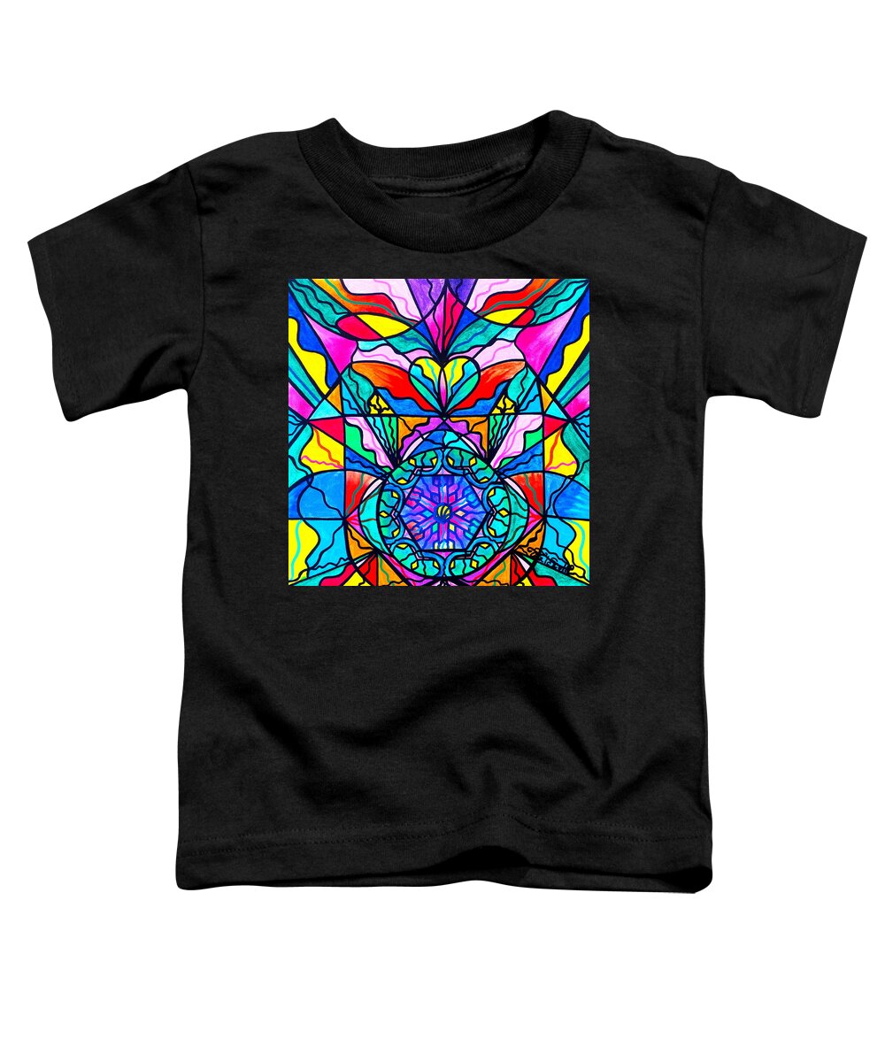 Vibration Toddler T-Shirt featuring the painting Anahata by Teal Eye Print Store