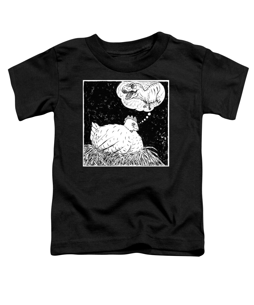 Chicken Toddler T-Shirt featuring the painting Ancestor Dreams study by Holly Wood