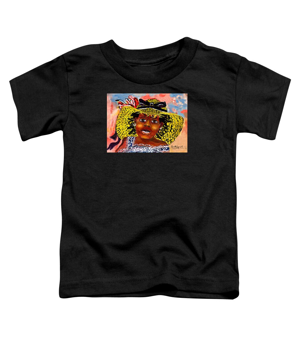 Beautiful Angel Toddler T-Shirt featuring the painting Angelina by Everett Spruill
