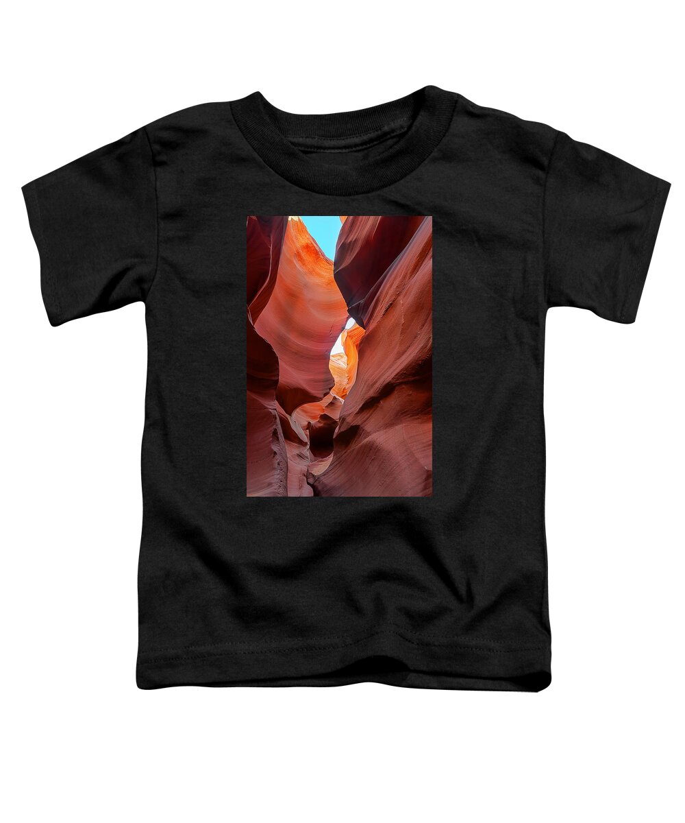 Antelope Canyon Toddler T-Shirt featuring the photograph Antelope Cliffs by Jason Chu