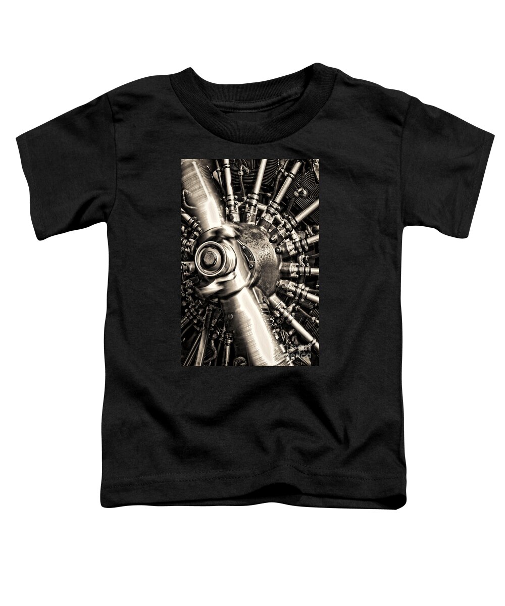 Plane Toddler T-Shirt featuring the photograph Antique Plane Engine by Olivier Le Queinec