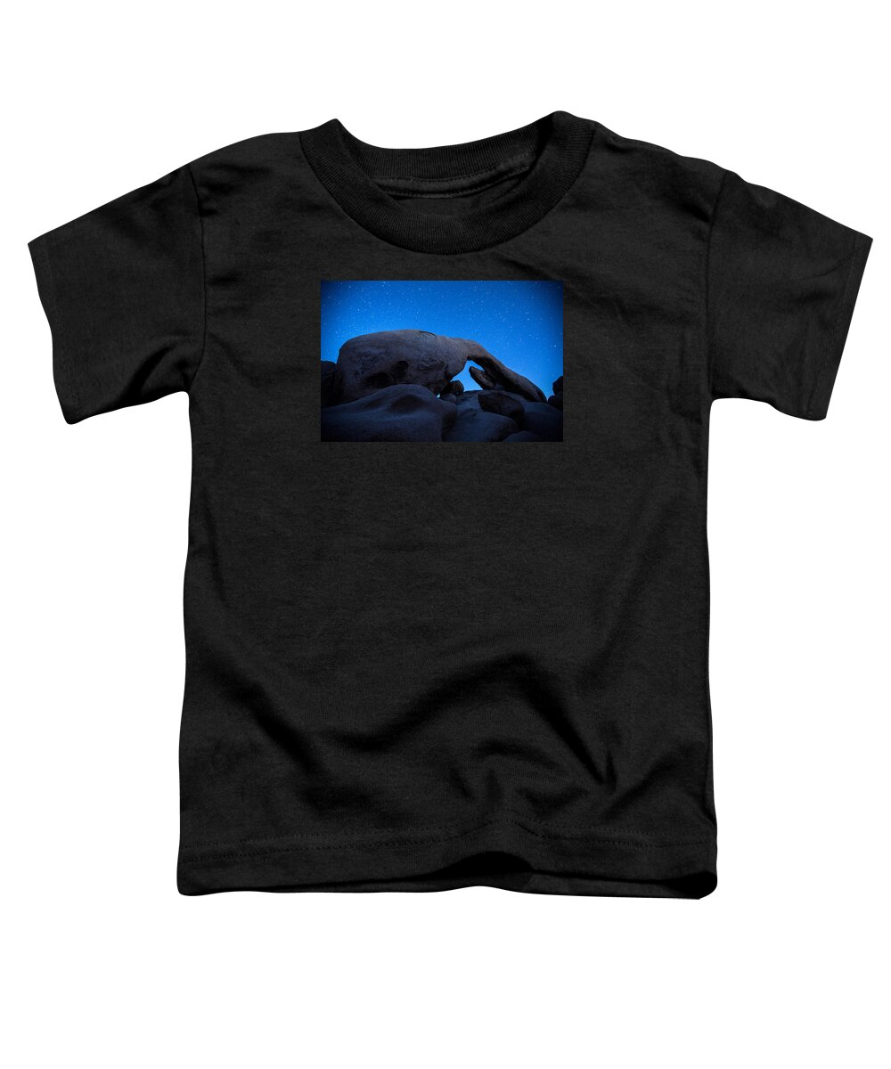 America Toddler T-Shirt featuring the photograph Arch Rock Starry Night 2 by Stephen Stookey