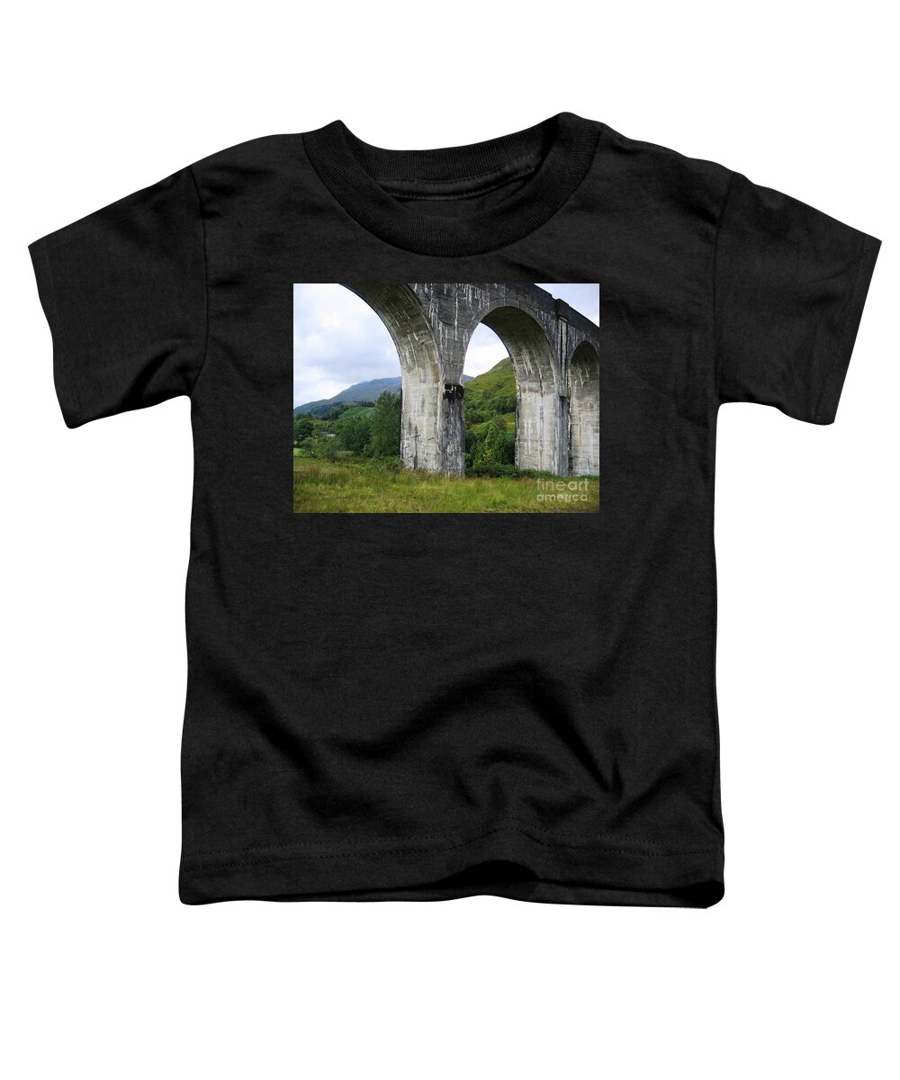 Scottish Highlands Toddler T-Shirt featuring the photograph Arches and Sky by Denise Railey