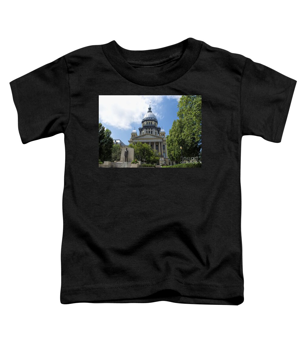 Springfield Toddler T-Shirt featuring the photograph Illinois State Capitol - Luther Fine Art by Luther Fine Art