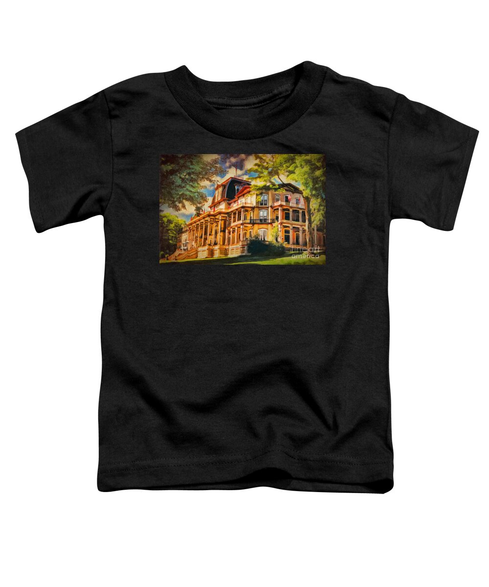 Athenaeum Toddler T-Shirt featuring the digital art Athenaeum Hotel - Chautauqua Institute by Lianne Schneider