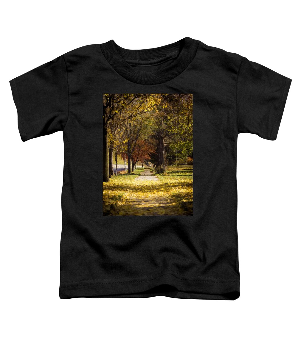Fall Toddler T-Shirt featuring the photograph Autumn Arrives On My Block by Thomas Young