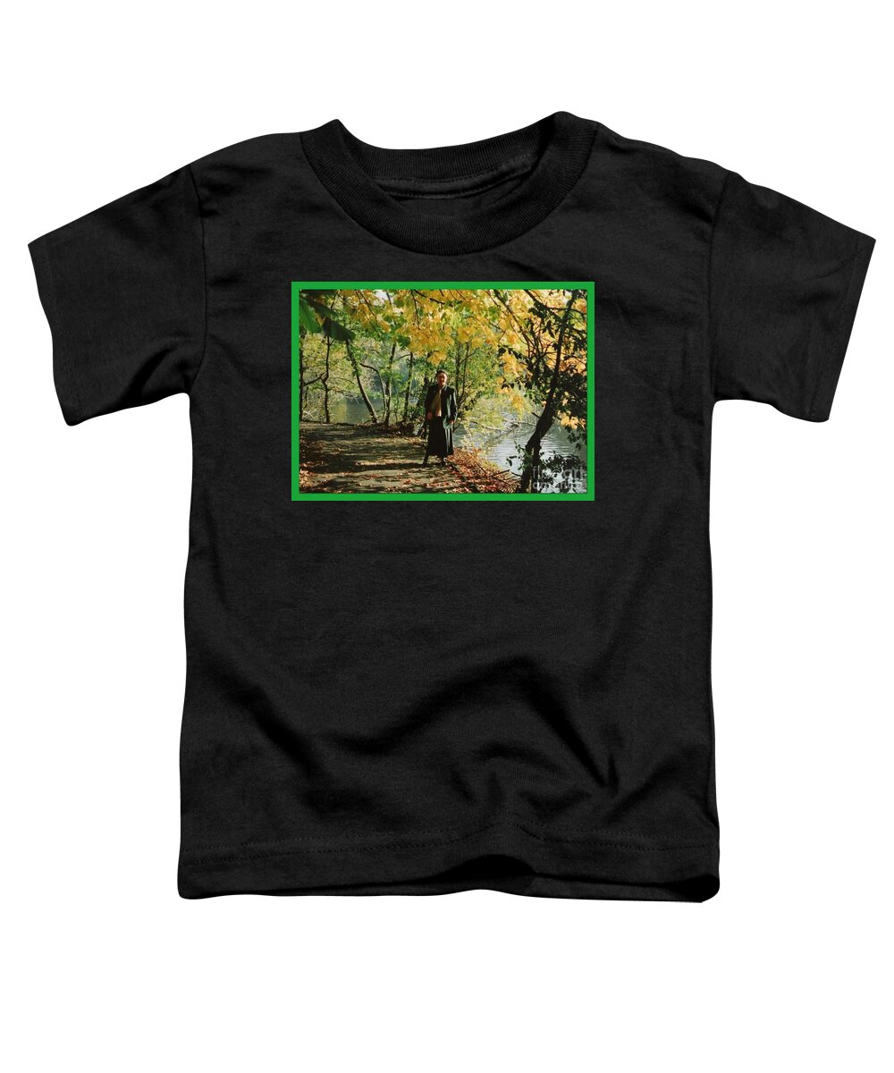Hesketh Park Toddler T-Shirt featuring the photograph Autumn Glory at The Lakeside by Joan-Violet Stretch