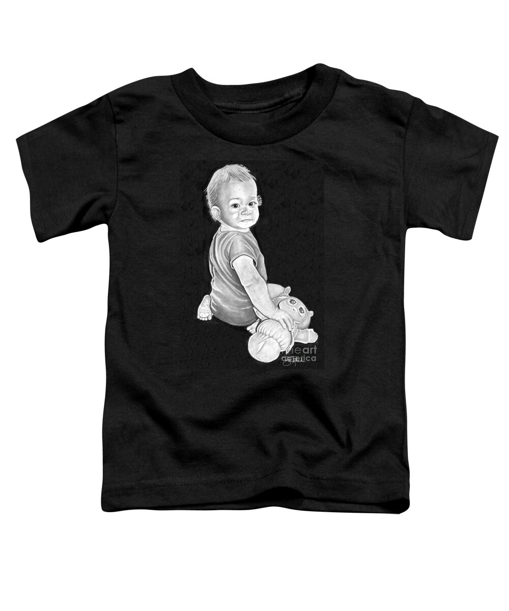 Pencil Toddler T-Shirt featuring the drawing Baby by Bill Richards