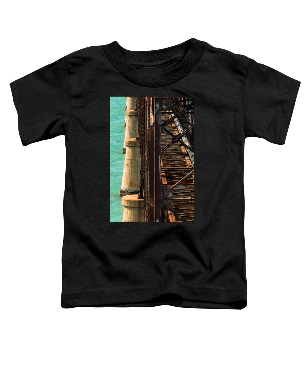 1938 Toddler T-Shirt featuring the photograph Bahia Honda Steel and Concrete by Ed Gleichman