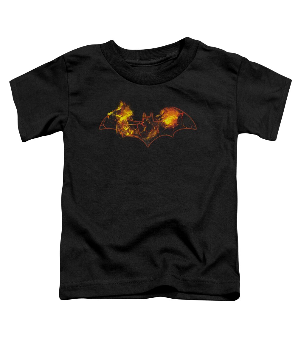 Batman Toddler T-Shirt featuring the digital art Batman - Molten Logo by Brand A