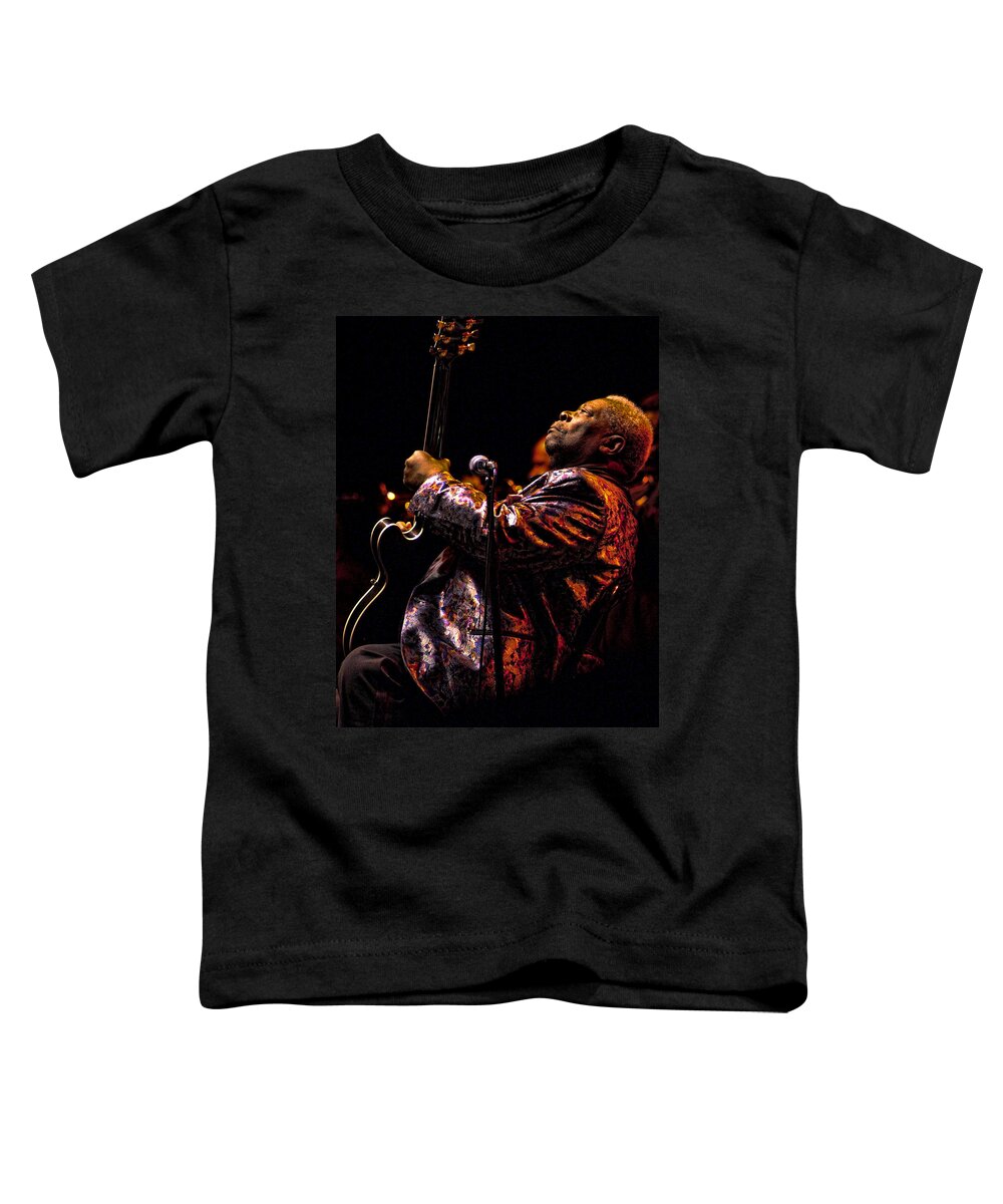 Bb King Toddler T-Shirt featuring the photograph B.B. King in Concert by Michael McGowan