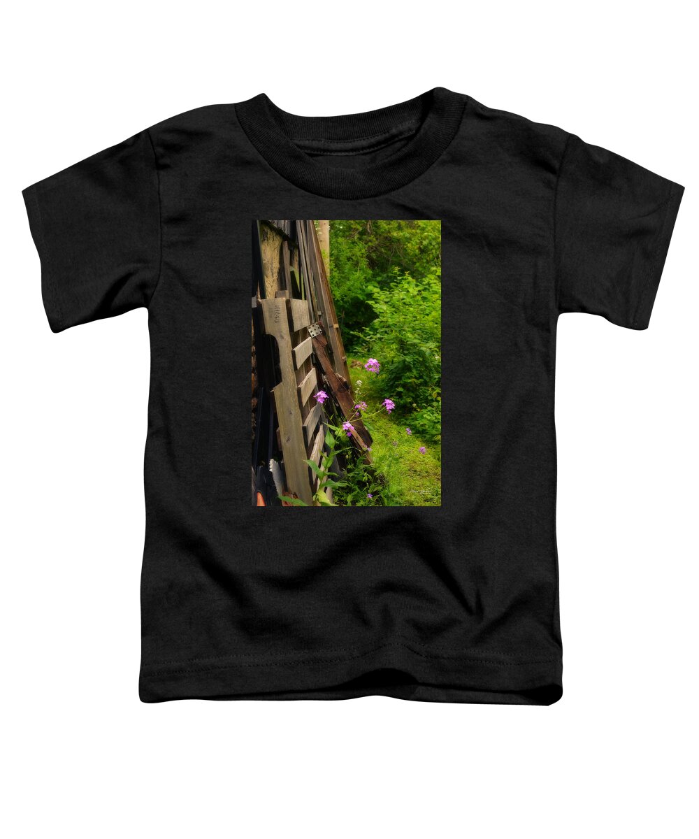 Behind The Old Shed Toddler T-Shirt featuring the photograph Behind the Old Shed by Mary Machare