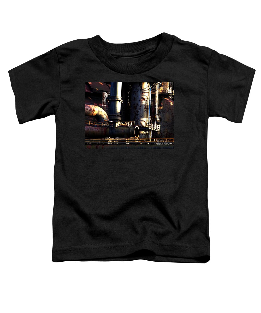 Bethlehem Steel Toddler T-Shirt featuring the photograph Bethlehem Steel - Horizontal - Heavy Metal by Jacqueline M Lewis