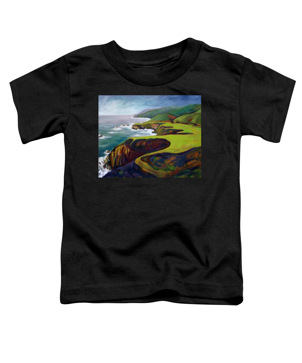 Big Toddler T-Shirt featuring the painting Big Sur 2 by Konnie Kim