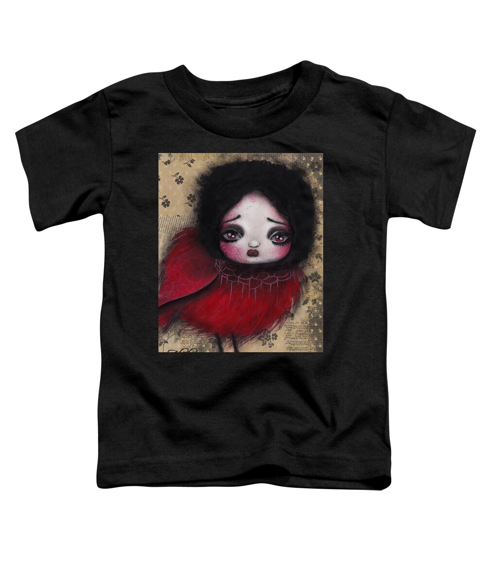 Oil Painting On Paper Toddler T-Shirt featuring the painting Bird Girl #1 by Abril Andrade