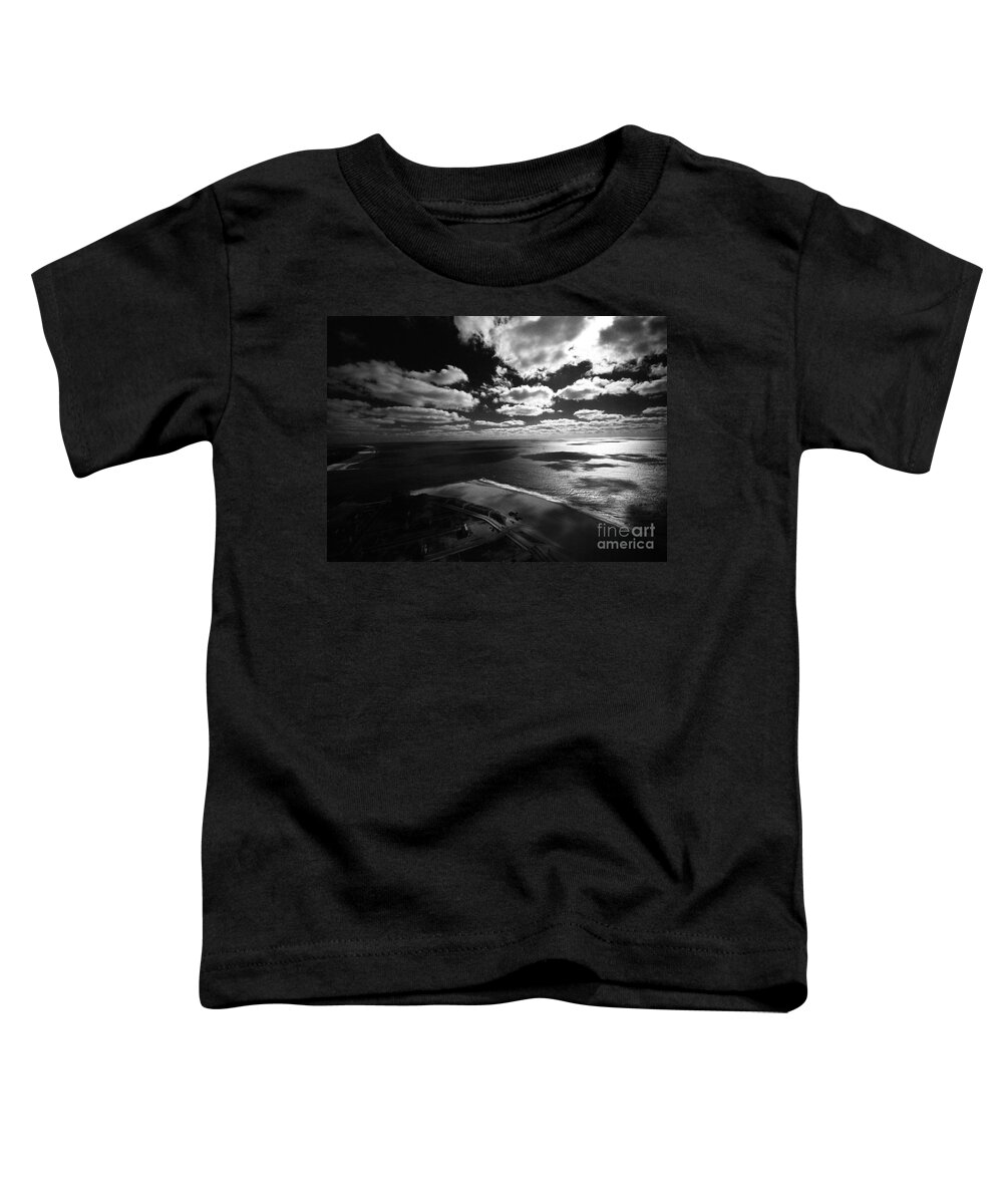 Black And White Toddler T-Shirt featuring the photograph Bird's Eye View by Robert McCubbin