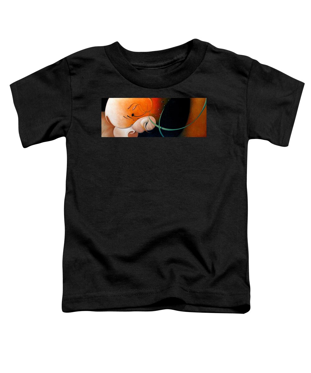 Tiger Lily Toddler T-Shirt featuring the painting Birth of a Tiger Lily by T S Carson