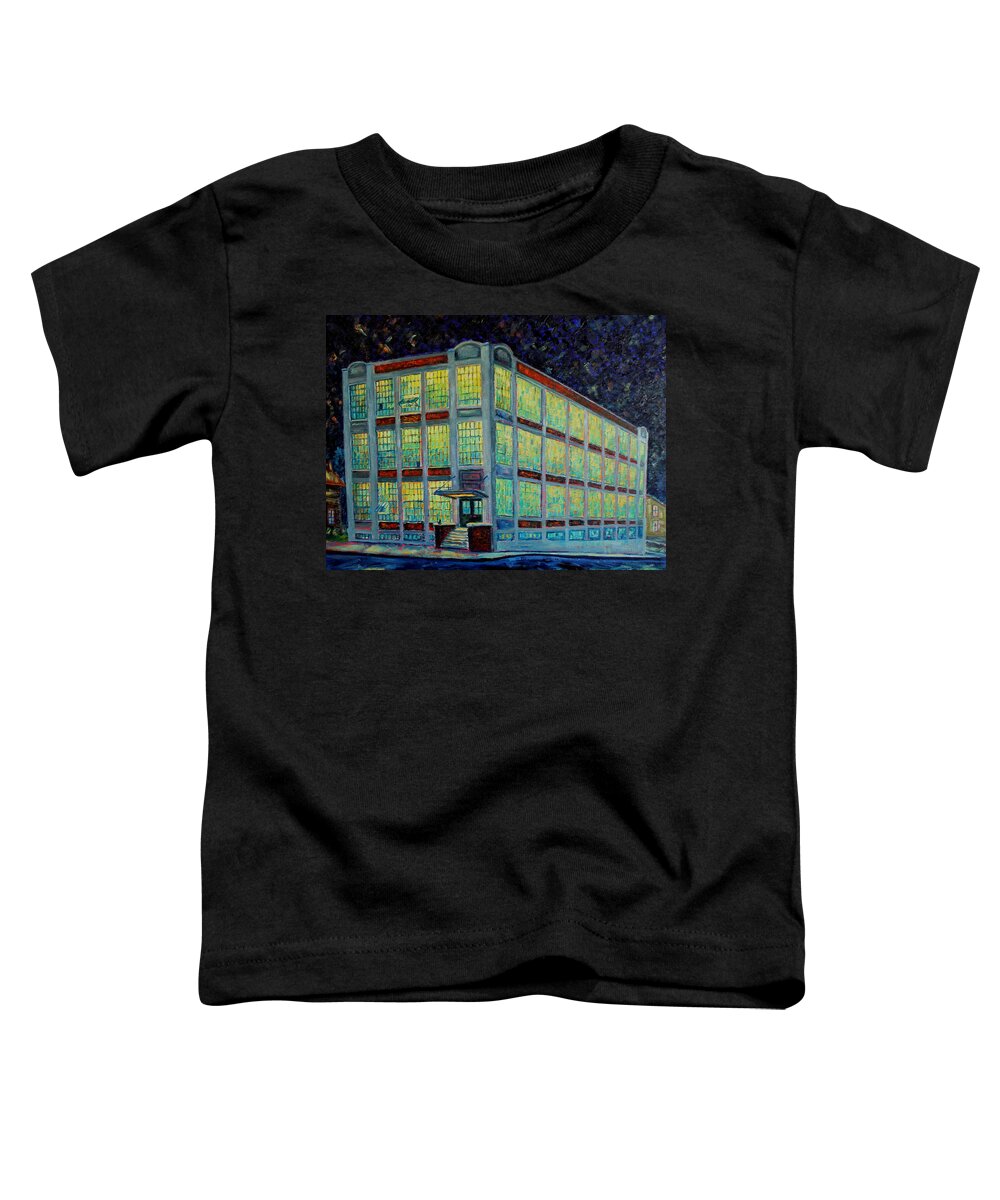Sheboygan Toddler T-Shirt featuring the painting Black Cat Textile Company by Daniel W Green