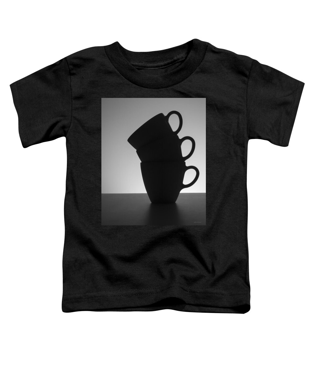 Coffee Toddler T-Shirt featuring the photograph Black Coffee Cups by Steven Milner