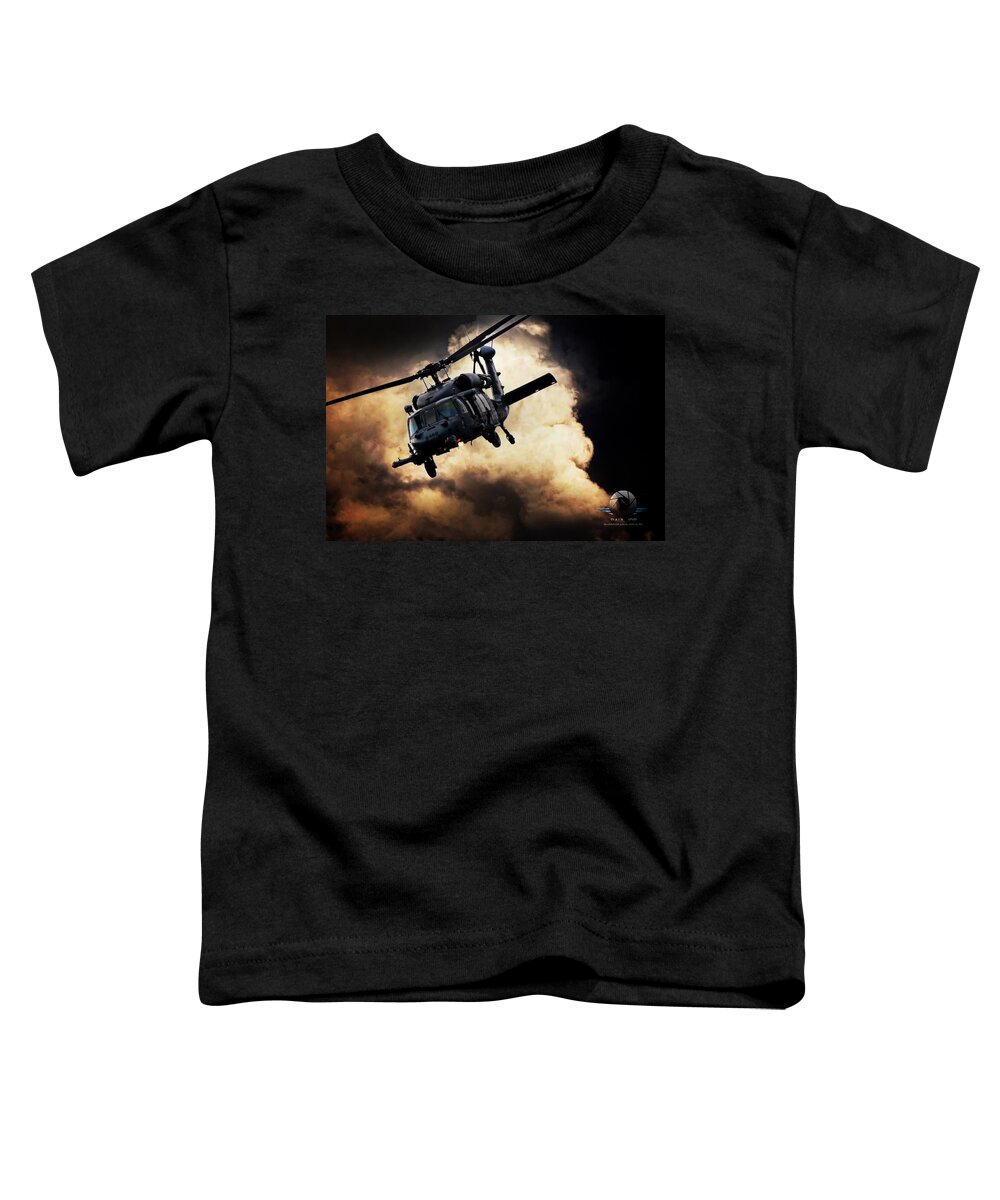 Sikorsky Uh-60 Black Hawk Toddler T-Shirt featuring the photograph Black Hawk Attack by Paul Job