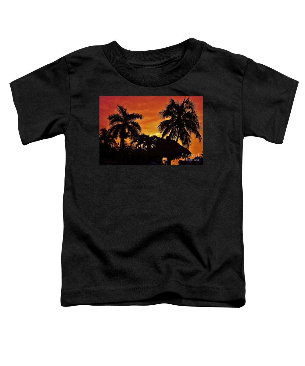 Keri West Toddler T-Shirt featuring the photograph Blazing Tiki by Keri West