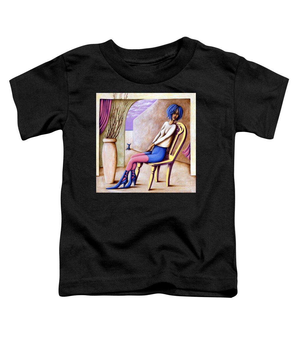 Fantasy Toddler T-Shirt featuring the painting BLU by Valerie White