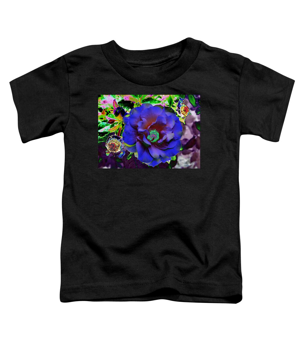 Rose Toddler T-Shirt featuring the photograph Blue Rose by Sylvia Thornton