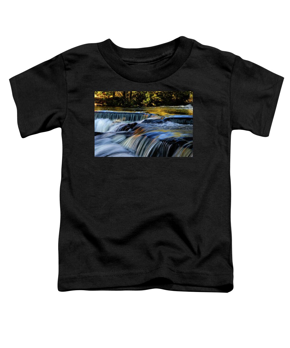 Michigan Toddler T-Shirt featuring the photograph Bond Falls by Jeffrey Phelps