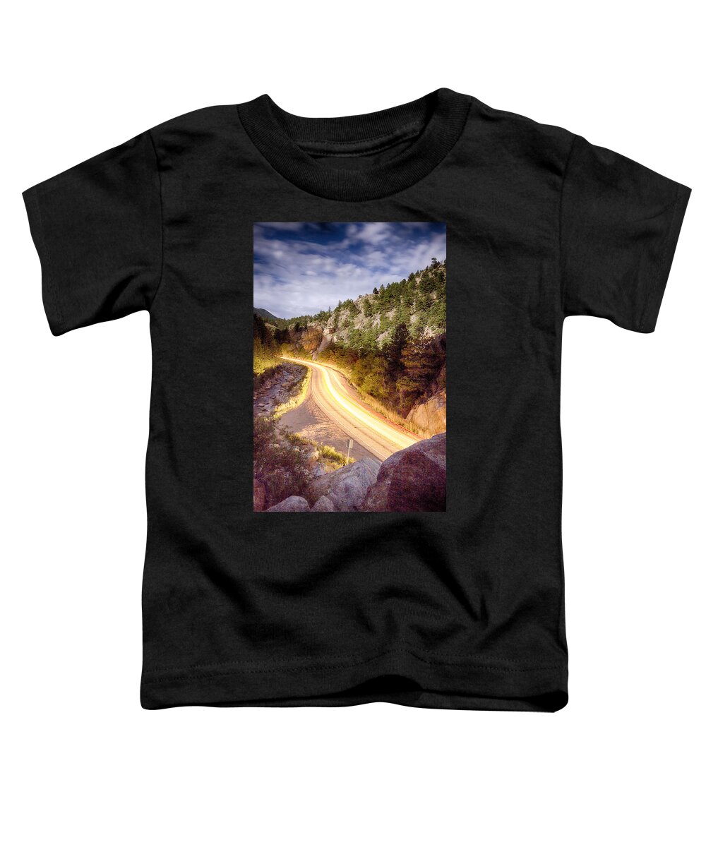Night Toddler T-Shirt featuring the photograph Boulder Canyon Beams Of Light by James BO Insogna