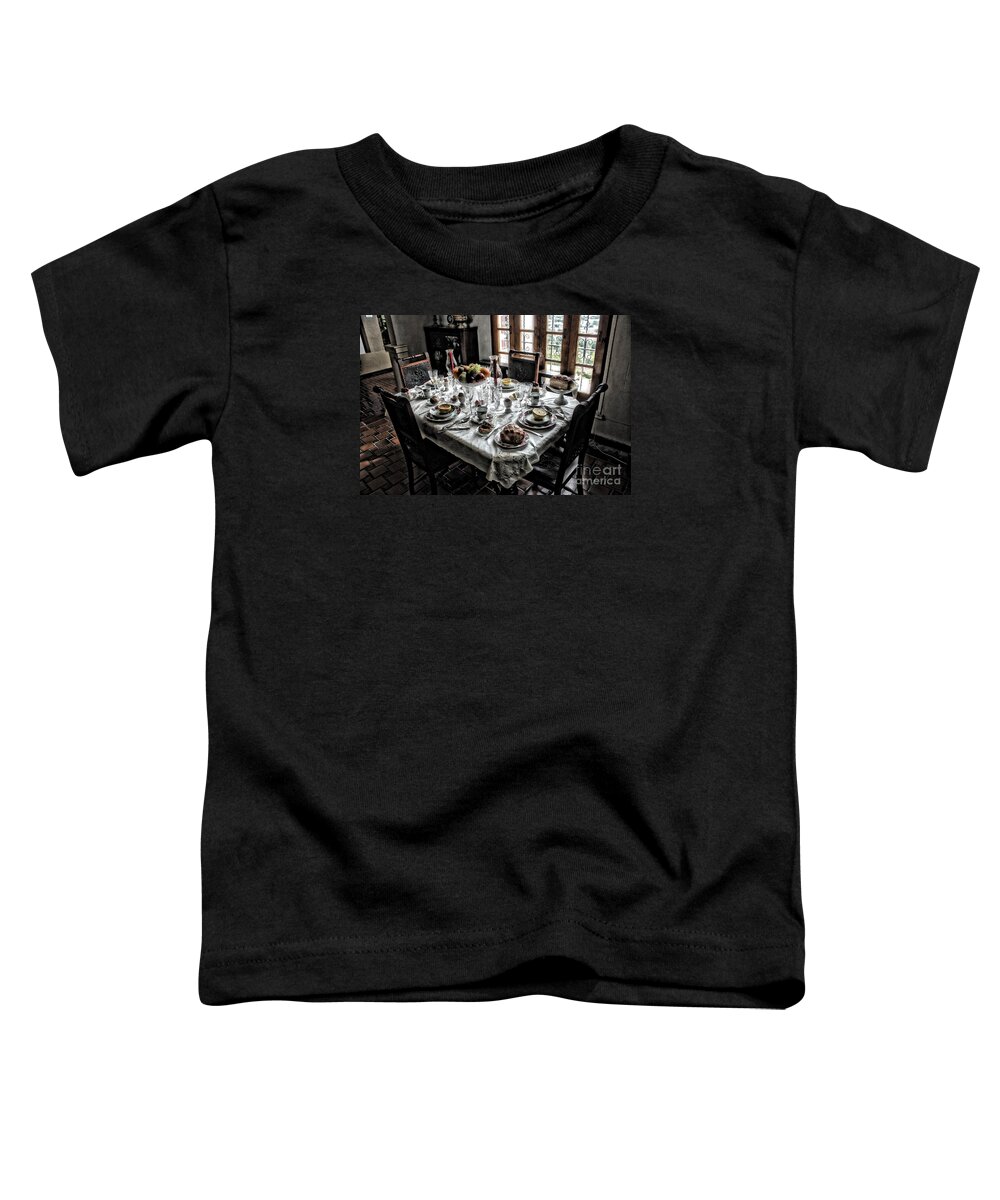 Photography Toddler T-Shirt featuring the photograph Downton Abbey Breakfast by Alice Terrill