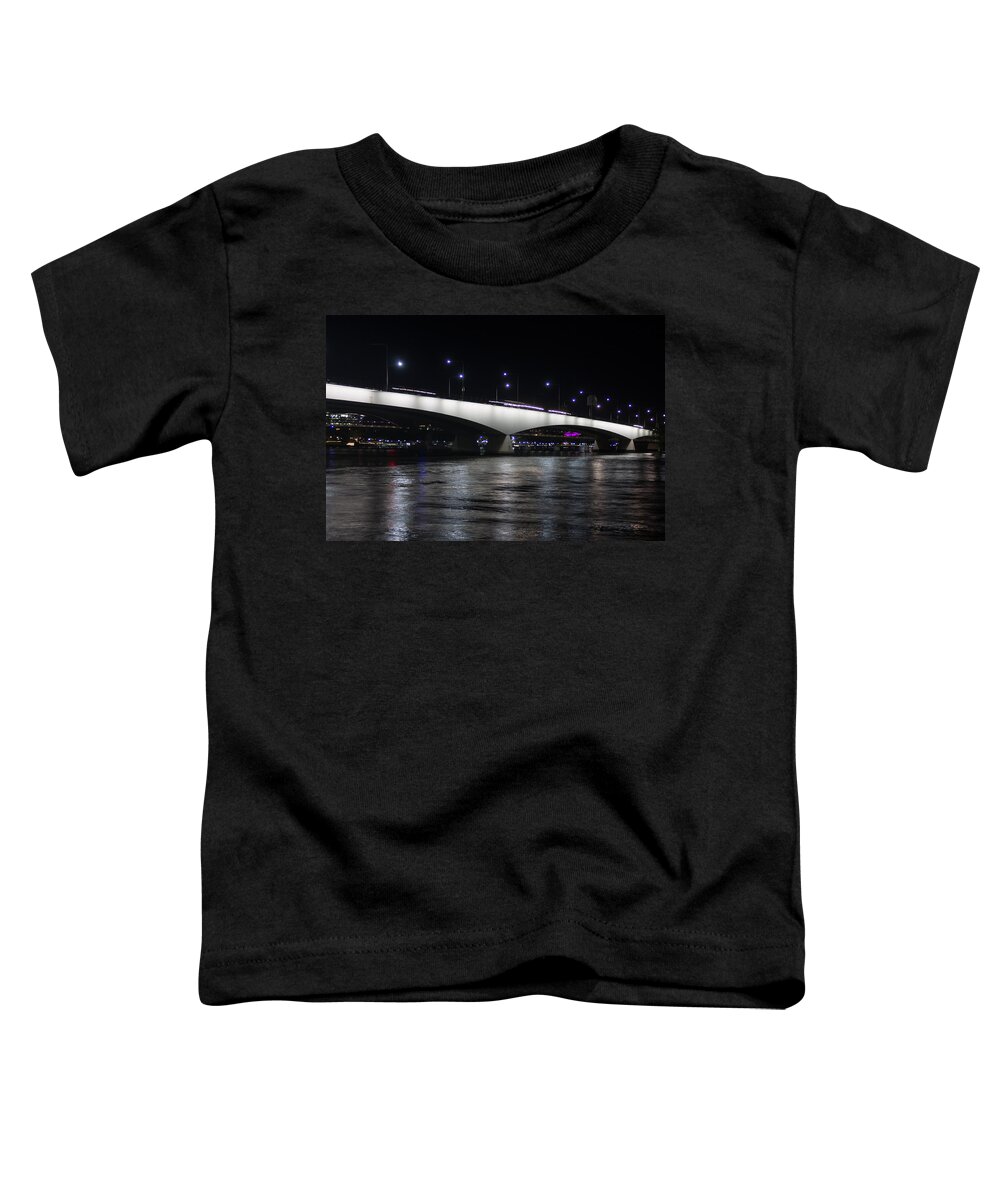 Water Toddler T-Shirt featuring the photograph Bridge Across Water by Michael Podesta 
