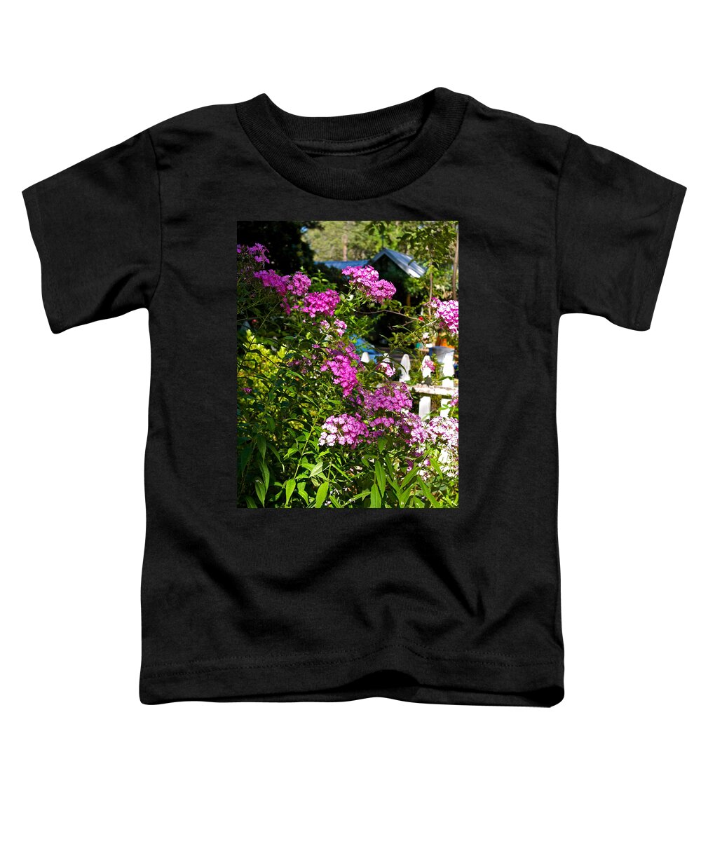 Garden Toddler T-Shirt featuring the photograph By The Garden Gate by Michele Myers