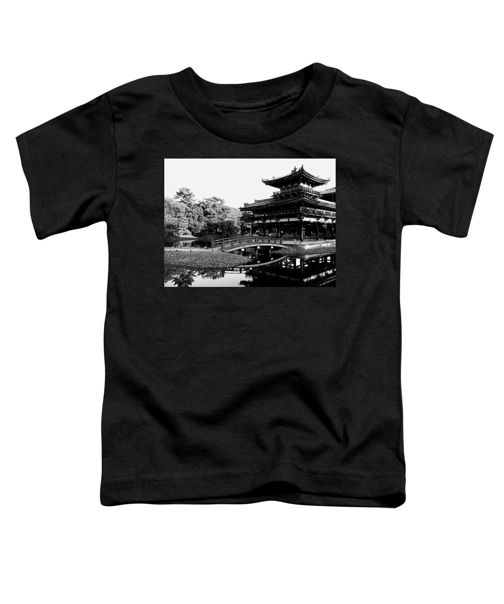 Byodo-in Toddler T-Shirt featuring the photograph Byodo-in - featured on 10-yen coin by Jacqueline M Lewis