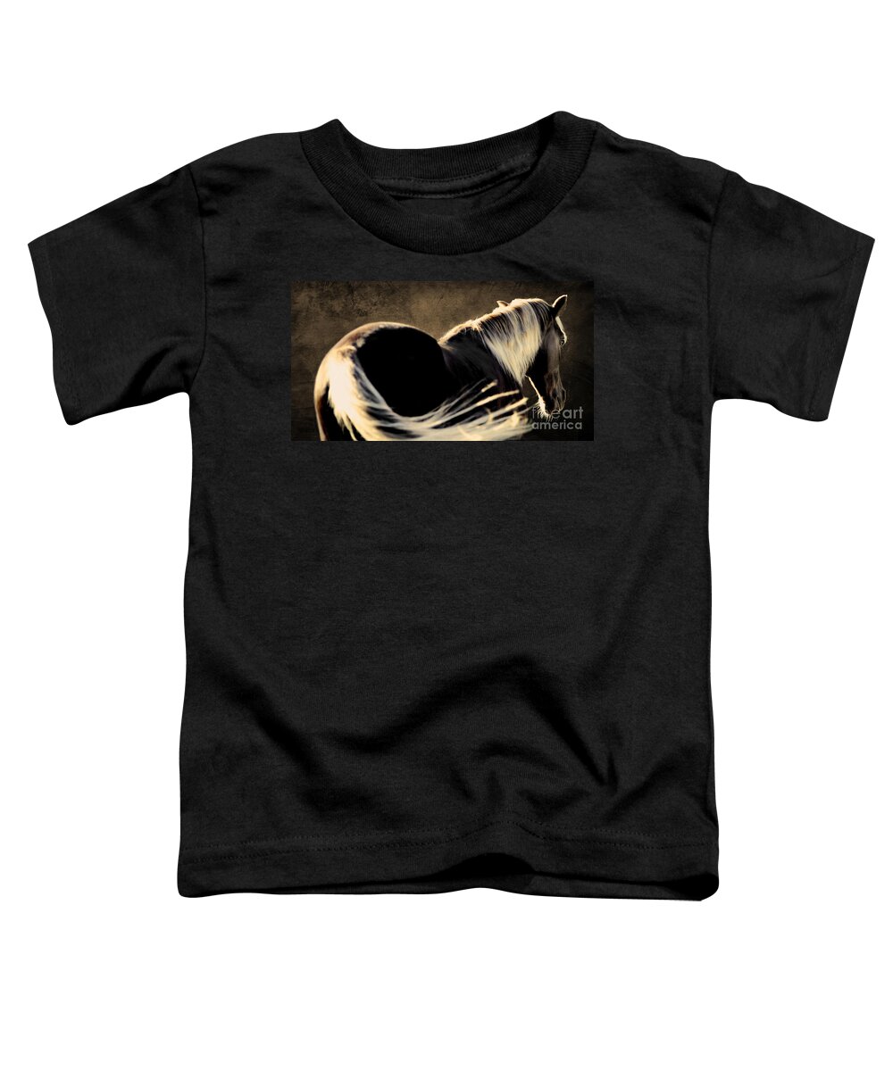 Animal Toddler T-Shirt featuring the photograph Calm Awareness 1 Vignette by Michelle Twohig
