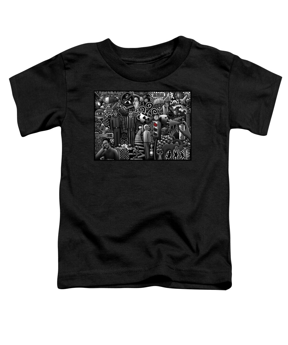 Stairs Toddler T-Shirt featuring the digital art Can 'o' Worms by Matthew Ridgway