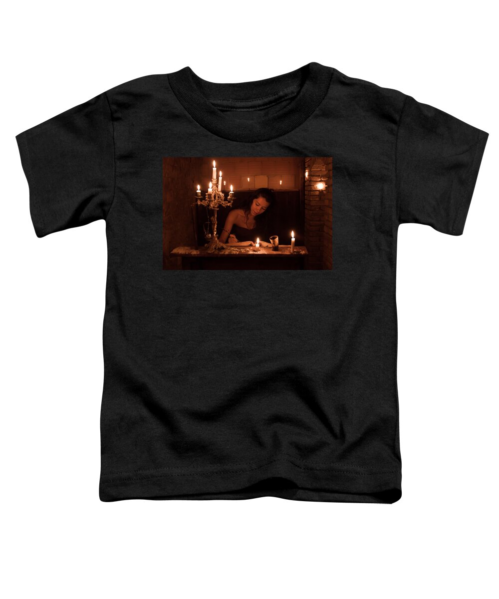Candle Toddler T-Shirt featuring the photograph Candlelight Fantasia by AM FineArtPrints
