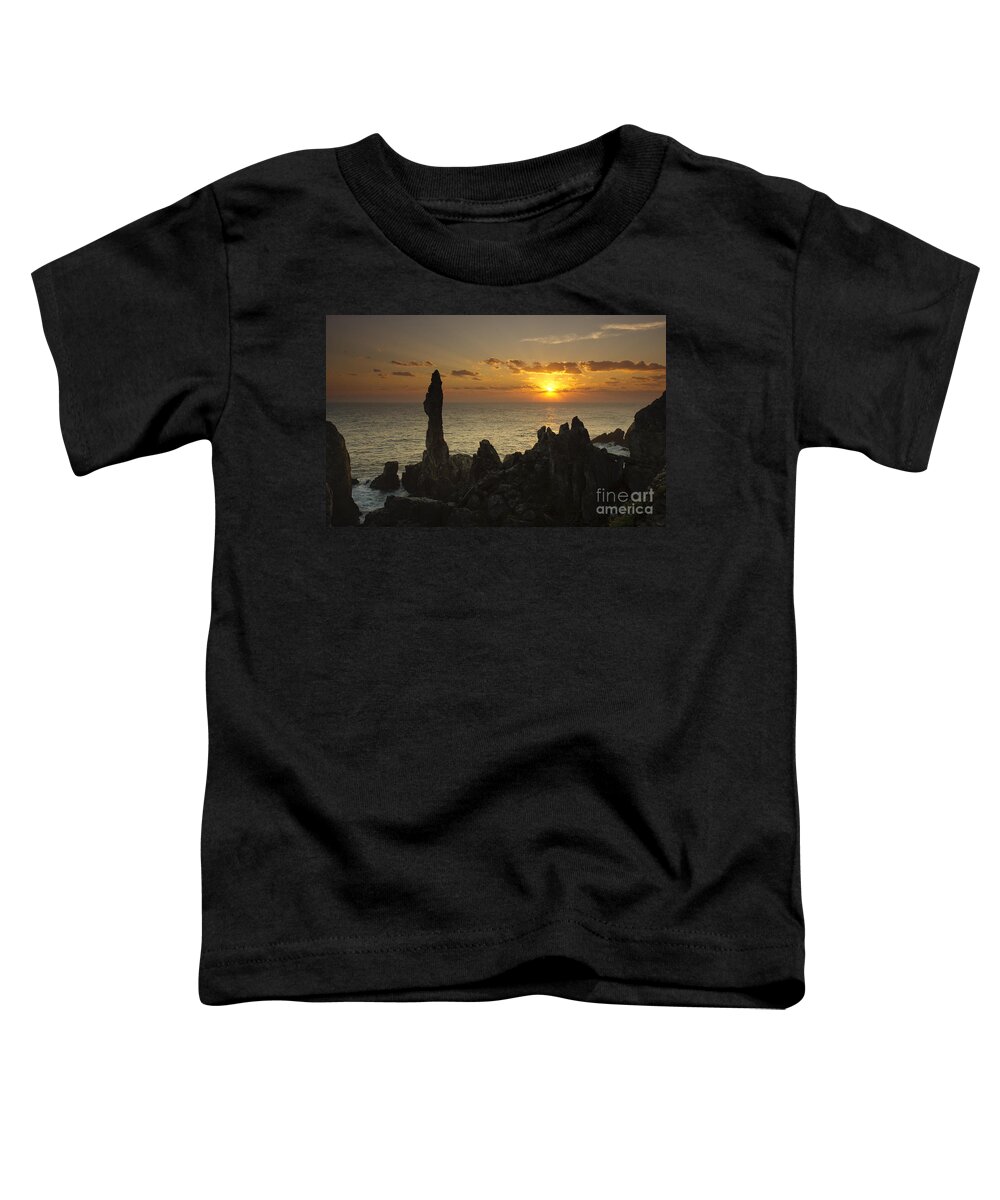 Dawn Toddler T-Shirt featuring the Candlestick Rock sunrise Korea by Ken Brown