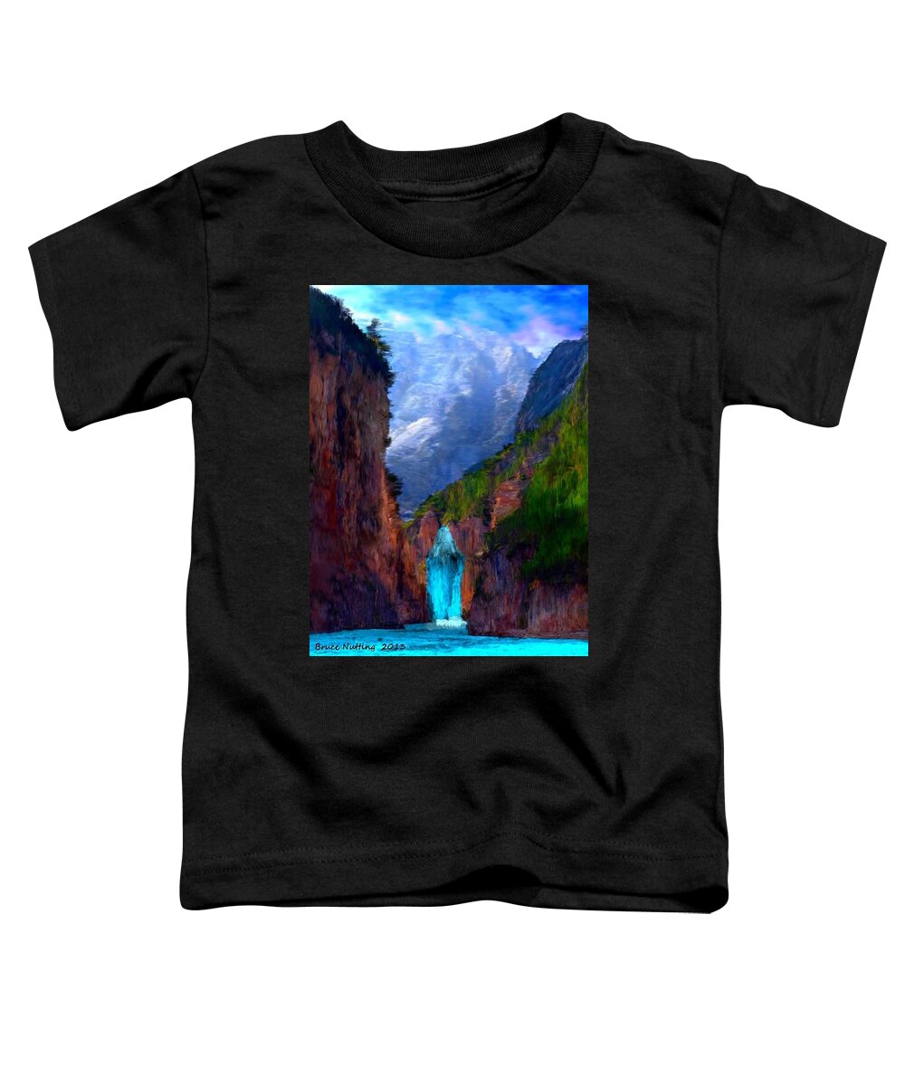 Waterfall Toddler T-Shirt featuring the painting Canyon Falls by Bruce Nutting