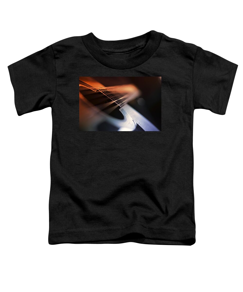Guitar Toddler T-Shirt featuring the photograph Cat's In The Cradle by Laura Fasulo