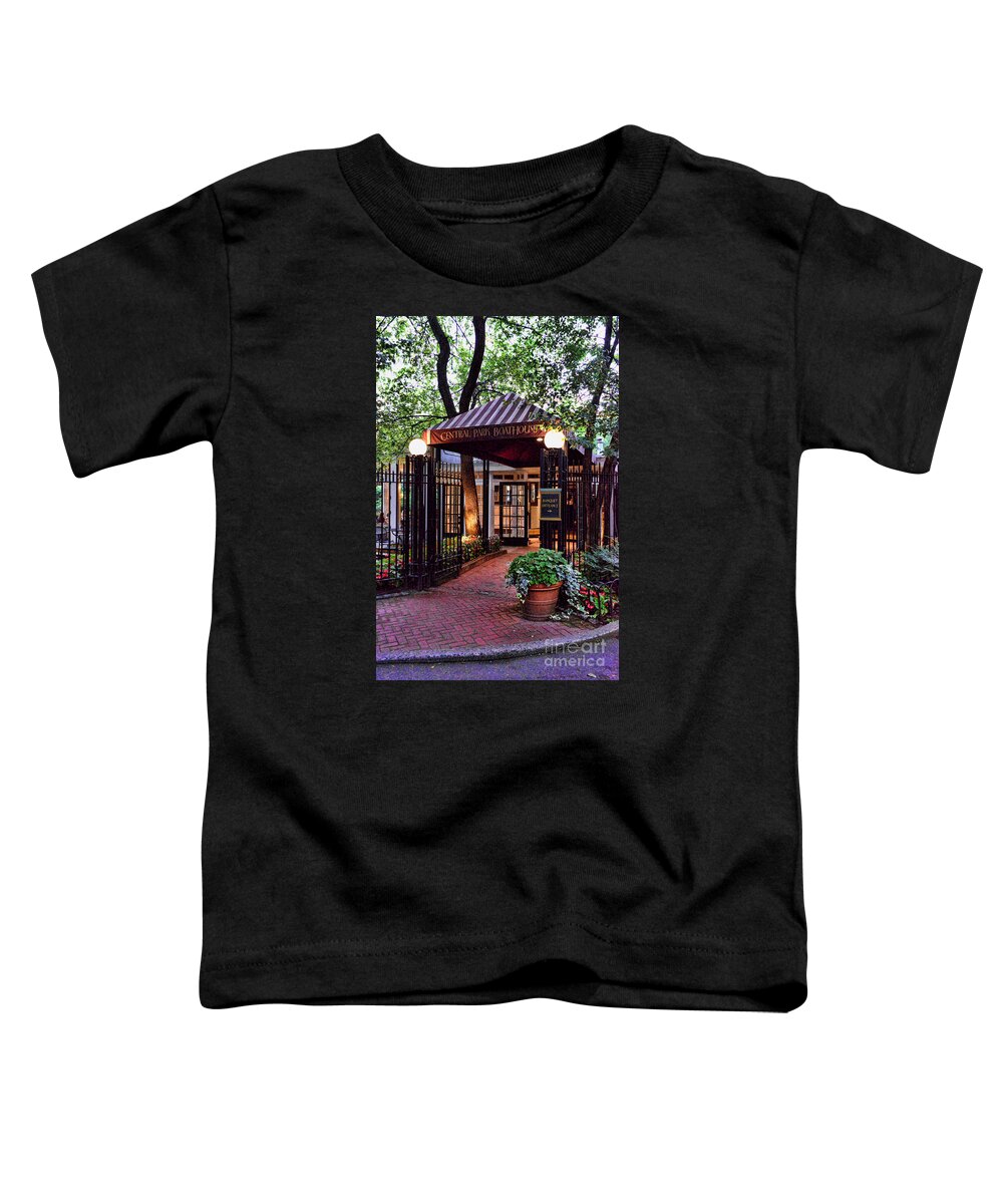 Central Park Boathouse Toddler T-Shirt featuring the photograph Central Park Boathouse by Paul Ward