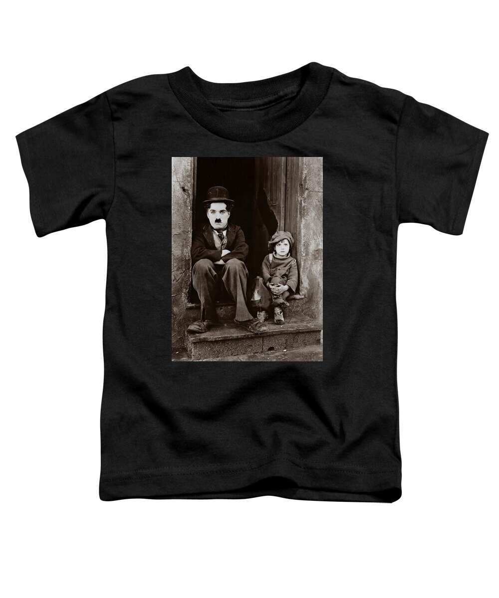 Charlie Chaplin Toddler T-Shirt featuring the photograph Charlie Chaplin 812 by Movie Poster Prints