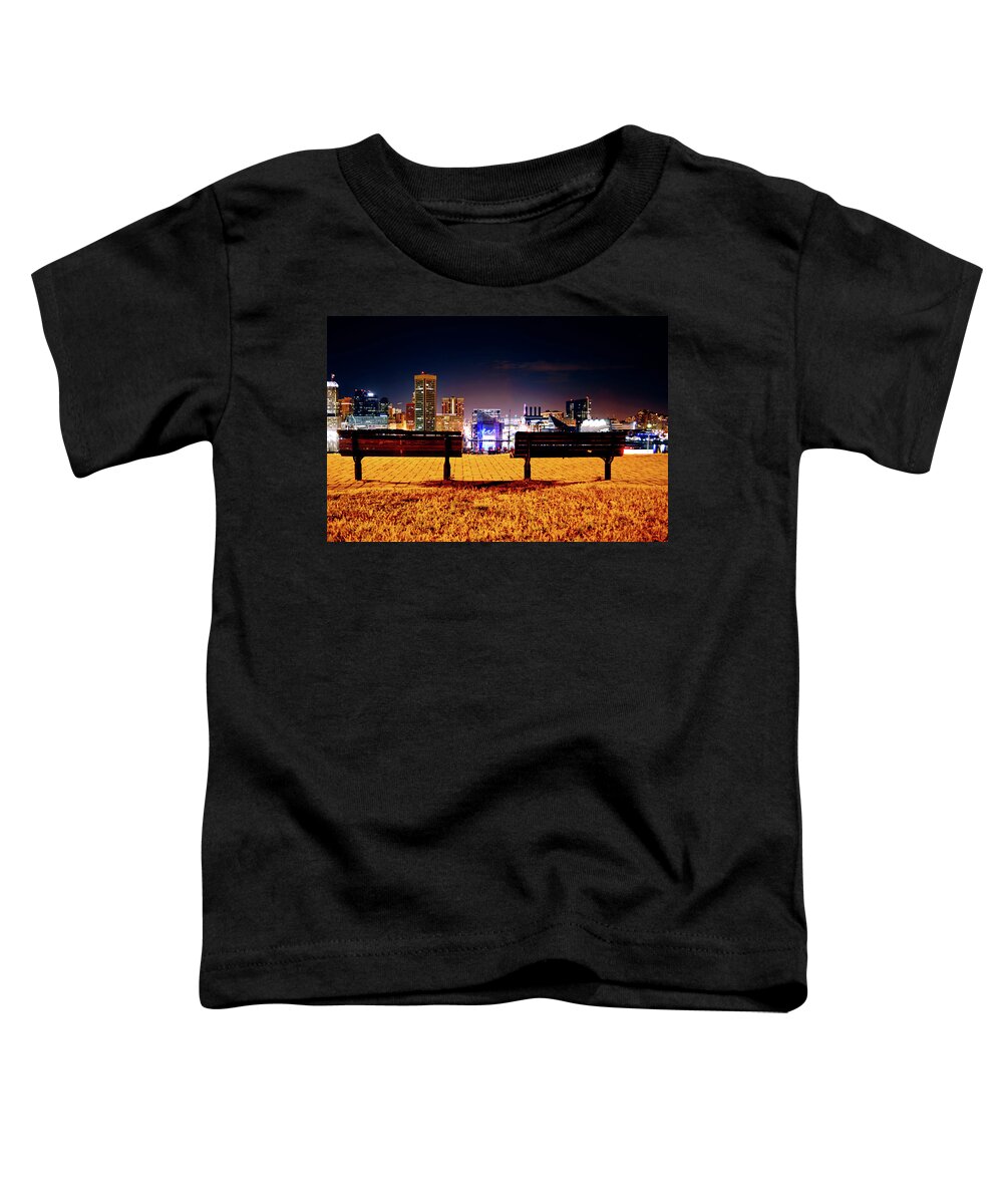 City Toddler T-Shirt featuring the photograph Charm City View by La Dolce Vita