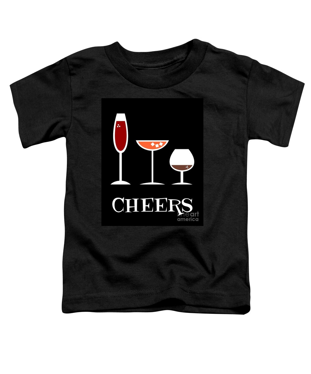 Cheers Toddler T-Shirt featuring the digital art Cheers by Donna Mibus