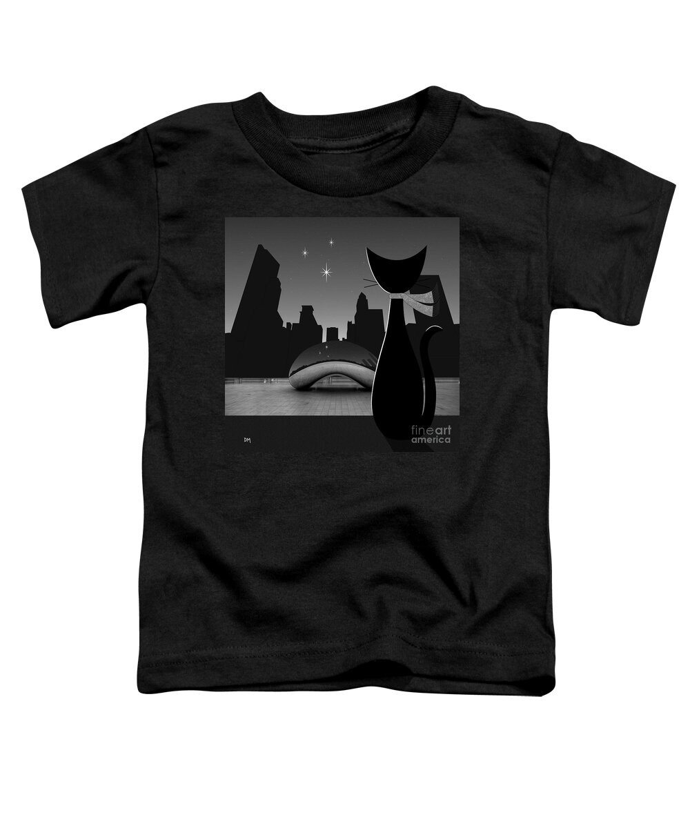 Chicago Toddler T-Shirt featuring the digital art Chicago by Donna Mibus