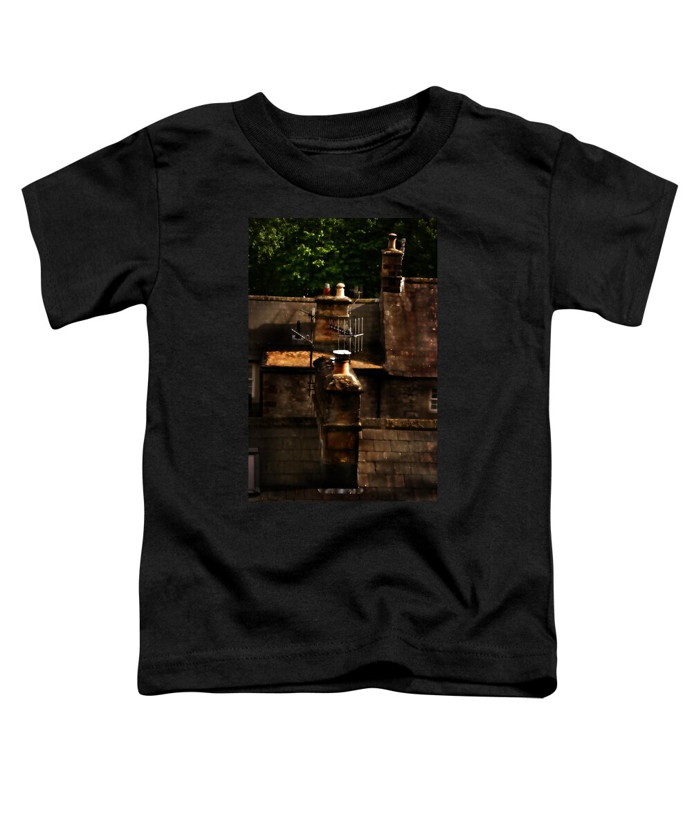Town Toddler T-Shirt featuring the photograph Chimney Stacks in the Peak District in Great Britain by Doc Braham