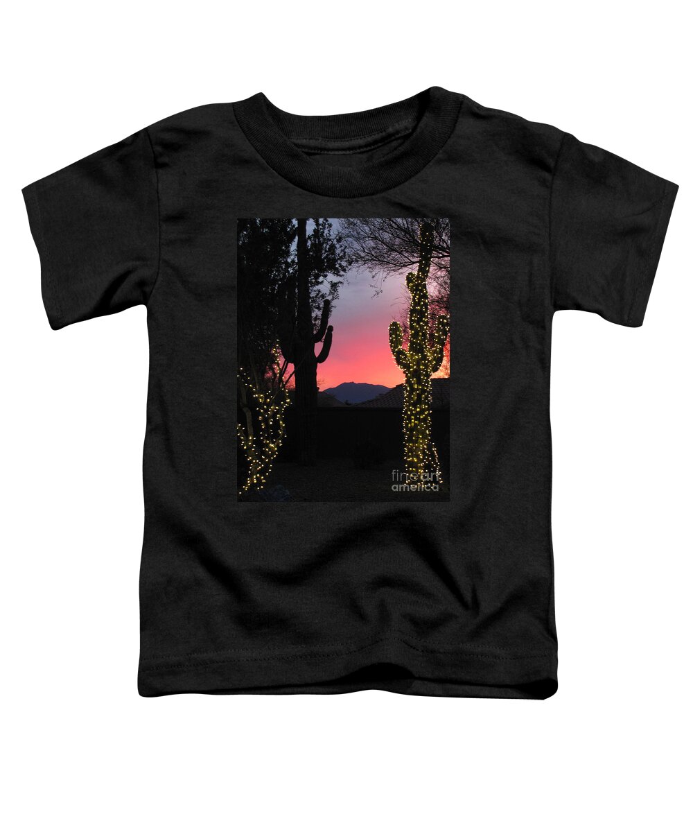 Christmas Lights Toddler T-Shirt featuring the photograph Christmas In Arizona by Marilyn Smith