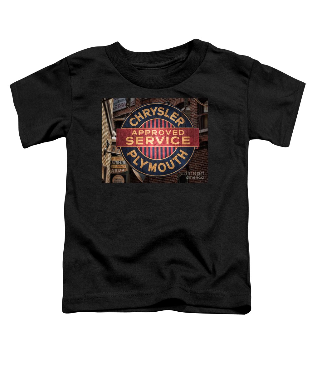 Vintage Toddler T-Shirt featuring the photograph Chrysler Approved Service by Jarrod Erbe