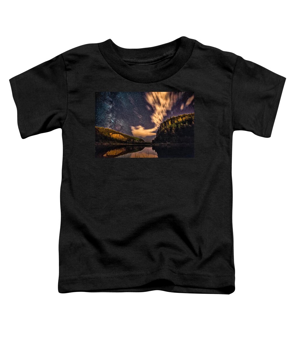 Astrophotography Toddler T-Shirt featuring the photograph City Lights and Stars by Jakub Sisak