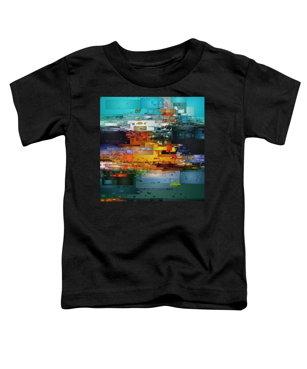 Digital Toddler T-Shirt featuring the digital art City of Color 1 by David Hansen
