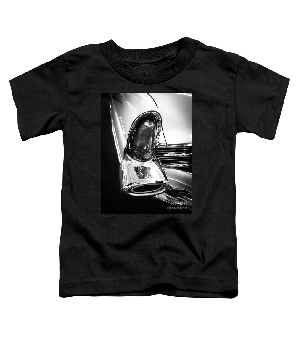 Black Toddler T-Shirt featuring the photograph Classic Car Tail Fin by Edward Fielding